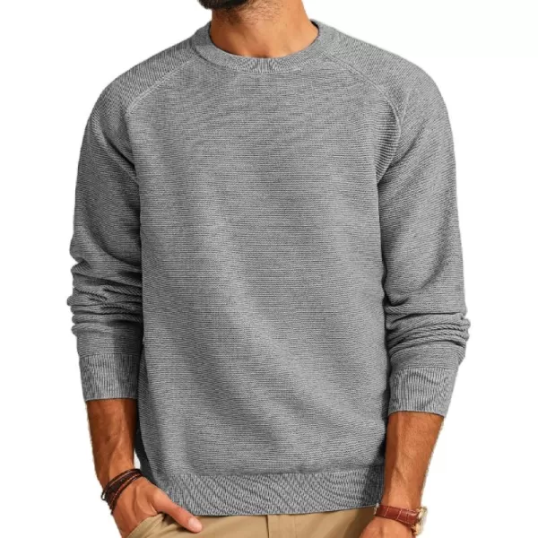 PJ PAUL JONES Men's Sweaters Crewneck Lightweight Textured Knitted Raglan Sleeve Casual Pullover