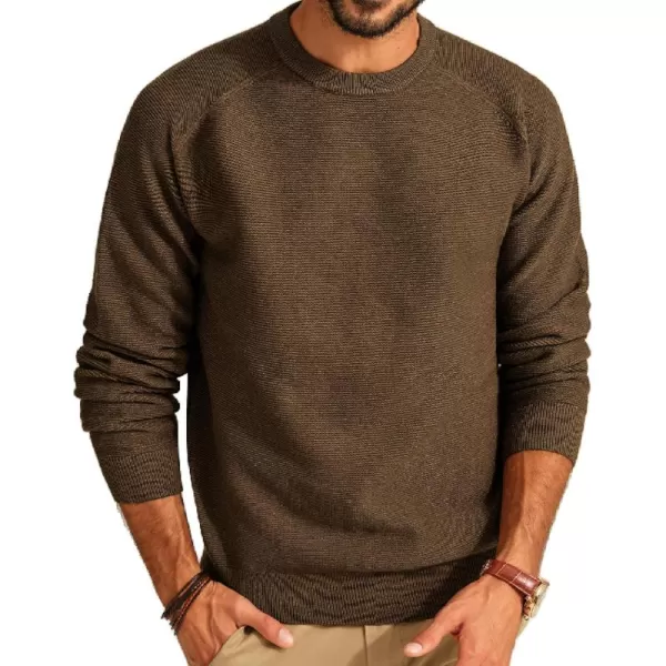 PJ PAUL JONES Men's Sweaters Crewneck Lightweight Textured Knitted Raglan Sleeve Casual Pullover