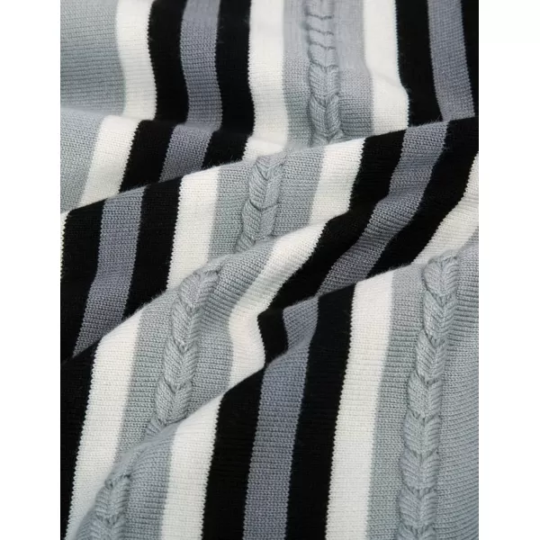 PJ PAUL JONES Mens Vintage Striped Knit Polo Shirt Long Sleeve Button Down Cardigan Sweater