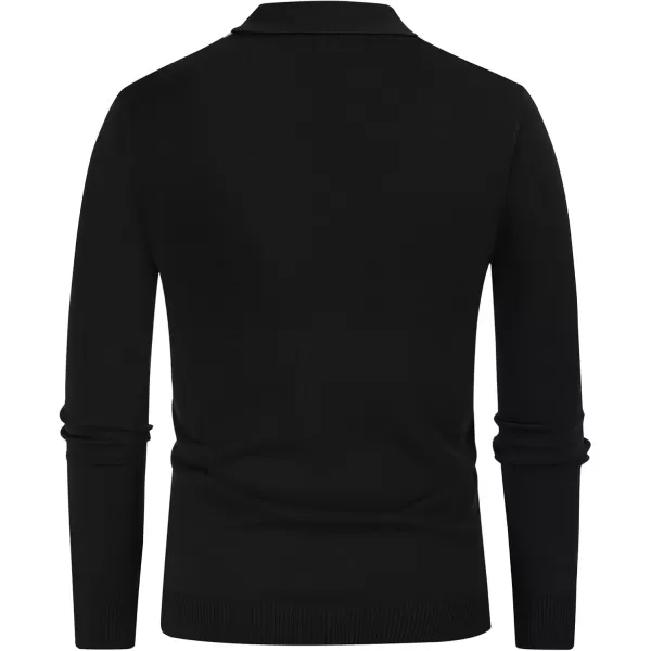 PJ PAUL JONES Mens Vintage Striped Knit Polo Shirt Long Sleeve Button Down Cardigan Sweater