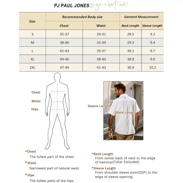 imagePJ PAUL JONES Mens Casual Shirts Short Sleeve Button Down Shirt Lightweight Summer ShirtsGray
