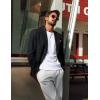 imagePJ PAUL JONES Blazer for Men Casual CottonLinen Sport Coat Lightweight 2 Button Lined Blazer JacketBlack