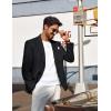 imagePJ PAUL JONES Blazer for Men Casual CottonLinen Sport Coat Lightweight 2 Button Lined Blazer JacketBlack