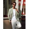 imagePJ PAUL JONES Blazer for Men Casual CottonLinen Sport Coat Lightweight 2 Button Lined Blazer JacketLight Green