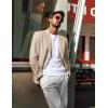 imagePJ PAUL JONES Blazer for Men Casual CottonLinen Sport Coat Lightweight 2 Button Lined Blazer JacketLight Khaki