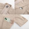 imagePJ PAUL JONES Blazer for Men Casual CottonLinen Sport Coat Lightweight 2 Button Lined Blazer JacketLight Khaki