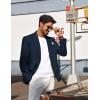 imagePJ PAUL JONES Blazer for Men Casual CottonLinen Sport Coat Lightweight 2 Button Lined Blazer JacketNavy Blue