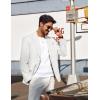 imagePJ PAUL JONES Blazer for Men Casual CottonLinen Sport Coat Lightweight 2 Button Lined Blazer JacketWhite