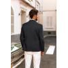 imagePJ PAUL JONES Mens Blazer Casual 2 Button Sport Coat Lightweight Peaked Lapel BlazersBlack