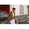 imagePJ PAUL JONES Mens Blazer Casual 2 Button Sport Coat Lightweight Peaked Lapel BlazersCoffee