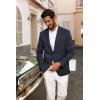 imagePJ PAUL JONES Mens Blazer Casual 2 Button Sport Coat Lightweight Peaked Lapel BlazersDark Blue
