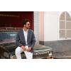 imagePJ PAUL JONES Mens Blazer Casual 2 Button Sport Coat Lightweight Peaked Lapel BlazersDark Gray