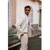 imagePJ PAUL JONES Mens Blazer Cotton Linen Suit Jacket Lightweight Casual Blazer Jackets with PocketsApricot