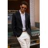 imagePJ PAUL JONES Mens Blazer Cotton Linen Suit Jacket Lightweight Casual Blazer Jackets with PocketsBlack