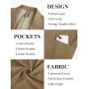 imagePJ PAUL JONES Mens Blazer Cotton Linen Suit Jacket Lightweight Casual Blazer Jackets with PocketsKhaki