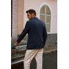 imagePJ PAUL JONES Mens Blazer Cotton Linen Suit Jacket Lightweight Casual Blazer Jackets with PocketsNavy Blue