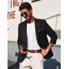 imagePJ PAUL JONES Mens Blazers Two Button Notch Lapel Sport Coat Casual Lightweight Blazer Jacket with HandkerchiefBlack