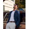 imagePJ PAUL JONES Mens Blazers Two Button Notch Lapel Sport Coat Casual Lightweight Blazer Jacket with HandkerchiefDark Blue