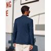 imagePJ PAUL JONES Mens Blazers Two Button Notch Lapel Sport Coat Casual Lightweight Blazer Jacket with HandkerchiefDark Blue