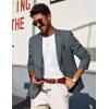imagePJ PAUL JONES Mens Blazers Two Button Notch Lapel Sport Coat Casual Lightweight Blazer Jacket with HandkerchiefDark Gray