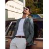 imagePJ PAUL JONES Mens Blazers Two Button Notch Lapel Sport Coat Casual Lightweight Blazer Jacket with HandkerchiefDark Gray