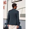 imagePJ PAUL JONES Mens Blazers Two Button Notch Lapel Sport Coat Casual Lightweight Blazer Jacket with HandkerchiefNavy Blue