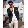 imagePJ PAUL JONES Mens Casual Blazer Regular Fit Two Button Sport Coats Lightweight Business Suits Jacket with Pocket SquareBlack