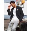 imagePJ PAUL JONES Mens Casual Blazer Regular Fit Two Button Sport Coats Lightweight Business Suits Jacket with Pocket SquareBlack