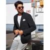 imagePJ PAUL JONES Mens Casual Blazer Regular Fit Two Button Sport Coats Lightweight Business Suits Jacket with Pocket SquareBlack