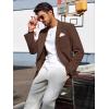 imagePJ PAUL JONES Mens Casual Blazer Regular Fit Two Button Sport Coats Lightweight Business Suits Jacket with Pocket SquareBrown