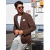 imagePJ PAUL JONES Mens Casual Blazer Regular Fit Two Button Sport Coats Lightweight Business Suits Jacket with Pocket SquareBrown