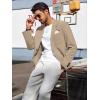 imagePJ PAUL JONES Mens Casual Blazer Regular Fit Two Button Sport Coats Lightweight Business Suits Jacket with Pocket SquareKhaki