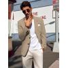 imagePJ PAUL JONES Mens Casual Blazer Regular Fit Two Button Sport Coats Lightweight Business Suits Jacket with Pocket SquareKhaki