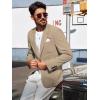 imagePJ PAUL JONES Mens Casual Blazer Regular Fit Two Button Sport Coats Lightweight Business Suits Jacket with Pocket SquareKhaki