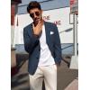 imagePJ PAUL JONES Mens Casual Blazer Regular Fit Two Button Sport Coats Lightweight Business Suits Jacket with Pocket SquareRoyal Blue