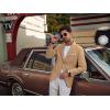 imagePJ PAUL JONES Mens Casual Blazer Two Buttons Sport Coats Lightweight Blazer Business Sport JacketCoffee
