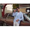 imagePJ PAUL JONES Mens Casual Blazer Two Buttons Sport Coats Lightweight Blazer Business Sport JacketLight Blue