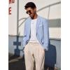 imagePJ PAUL JONES Mens Casual Blazer Two Buttons Sport Coats Lightweight Blazer Business Sport JacketLight Blue