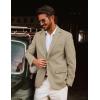 imagePJ PAUL JONES Mens Sport Coat Blazer Casual Lightweight Blazer Jackets Two Buttons Sport JacketsKhaki