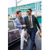 imagePJ PAUL JONES Mens Sport Coats and Blazers Linen Cotton Blazer Regular Fit 2 Buttons Suit Jacket with Removable BroochNavy Blue