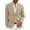 imagePJ PAUL JONES Mens Sport Coat Blazer Casual Lightweight Blazer Jackets Two Buttons Sport JacketsKhaki