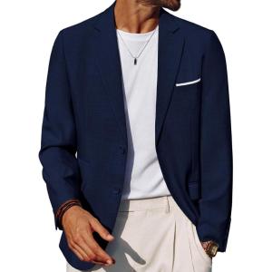 imagePJ PAUL JONES Mens Casual Blazer Two Buttons Sport Coats Lightweight Blazer Business Sport JacketNavy Blue