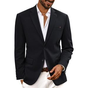 imagePJ PAUL JONES Mens Sport Coat Blazer Casual Lightweight Blazer Jackets Two Buttons Sport JacketsNavy Blue