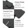 imagePJ PAUL JONES Mens Casual Button Down Shirts Short Sleeve Wrinkle Free Summer Beach Shirt Plaid Contrast Shirt with Flip CuffCarbon Gray