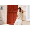 imagePJ PAUL JONES Mens Knit Polo Shirt Casual Short Sleeve Hollow Out Polo Shirts Regular Fit Textured Knitted ShirtApricot