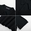 imagePJ PAUL JONES Mens Knit Polo Shirt Casual Short Sleeve Hollow Out Polo Shirts Regular Fit Textured Knitted ShirtBlack