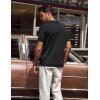 imagePJ PAUL JONES Mens Polo Shirts Quarter Zip Textured Knit Shirts Summer ShirtBlack