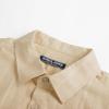 imagePJ PAUL JONES Mens Short Sleeve Button Down Shirts Cotton Plaid Shirt Fashion Casual Summer Beach ShirtsCream