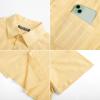 imagePJ PAUL JONES Mens Short Sleeve Button Down Shirts Cotton Plaid Shirt Fashion Casual Summer Beach ShirtsLight Yellow