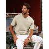 imagePJ PAUL JONES Mens TShirts Crewneck Short Sleeve Tee Textured Knit Pullover TopsApricot